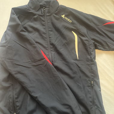 Giacca sportiva Odlo nero/rosso