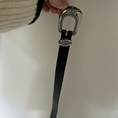 Belt with western buckle