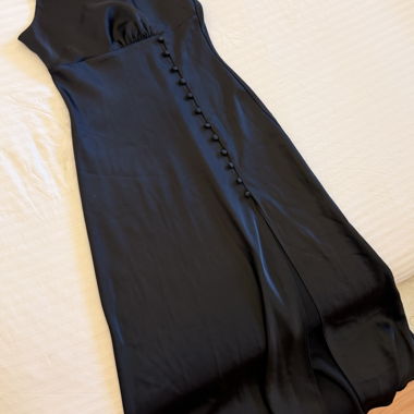 Abito elegante Zara in raso nero 