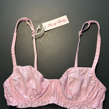 Soutien-gorge à armatures en coton rose