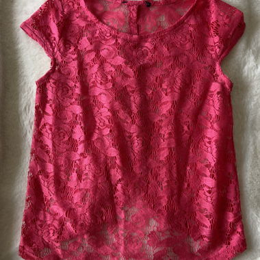 Pink lace top 34
