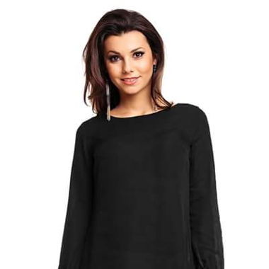 Chemisier noir élégant avec strass, neuve