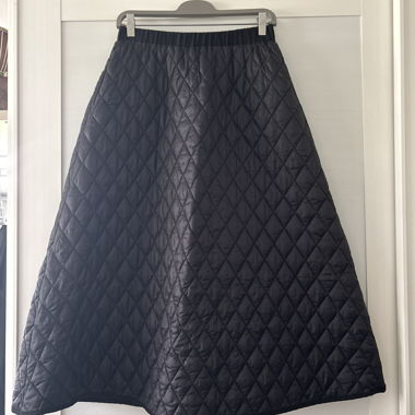 Black Quilted Skirt