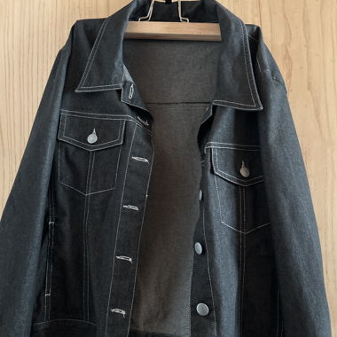 Veste en jean noire