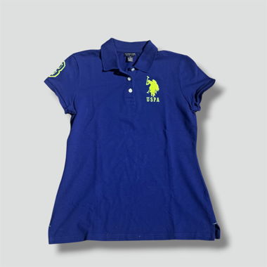 US Polo Assn vintage blue womens polo 