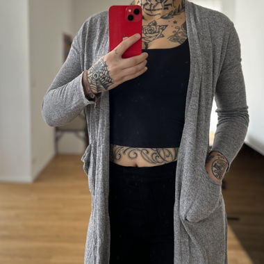 Cardigan H&M grau lang