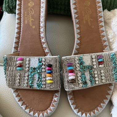 Embellished Flat Sandals