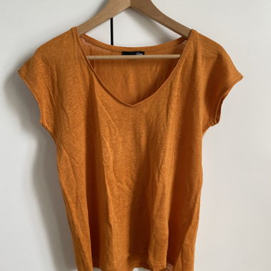 T-Shirt en lin orange