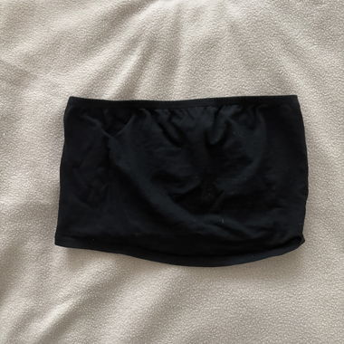Schwarzes Bandeau-Top