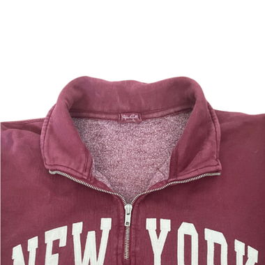 Brandy Melville New York Half-Zip Sweatshirt 