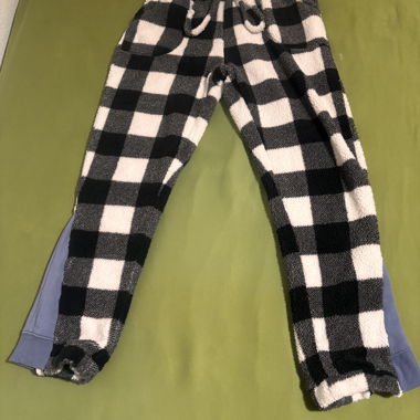 Checkered fleece joggers
