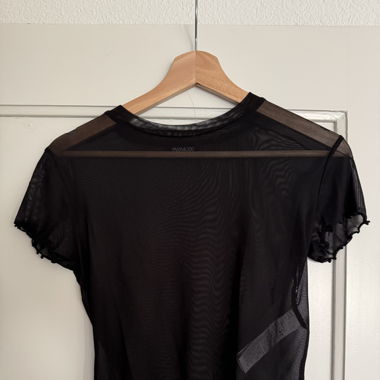 Black transparent shirt