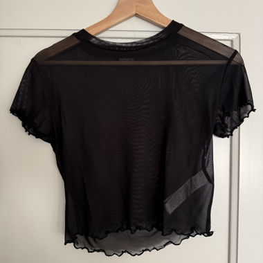 Black transparent shirt