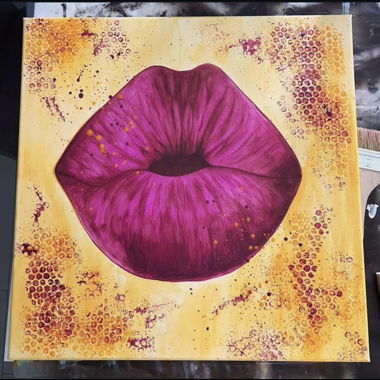 lips original painting
