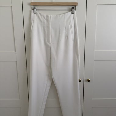 Pantalon en tissu blanc ZARA