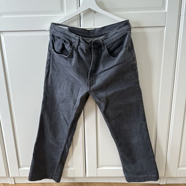 ZARA crop bootcut midwaist smoke grey jeans 44