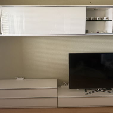 TV wall shelf with lots of storage