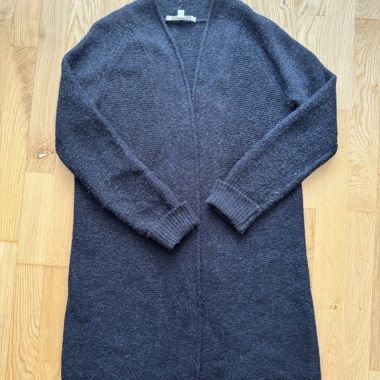 Cardigan in maglia nero/grigio