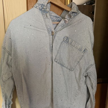 Camicia in denim con strass