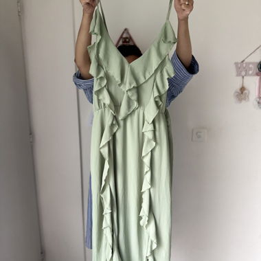 Mint green summer dress