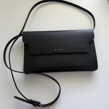 Borsa a tracolla Marni nera