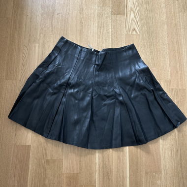 Gonna plissettata in ecopelle nera TALLY WEiJL XL