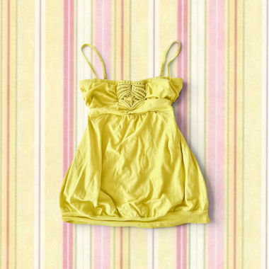 Top Babydoll vintage jaune