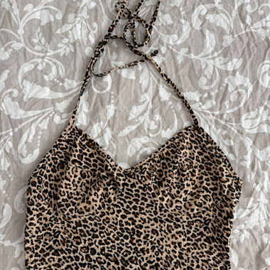 Leopard print halter top