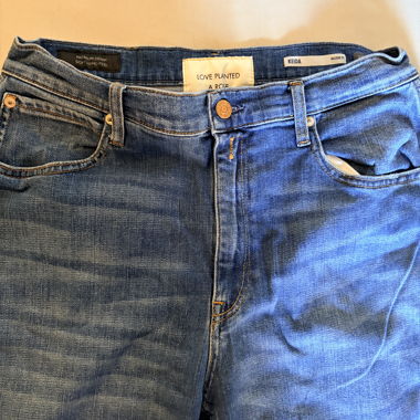 Jeans blu ricamati