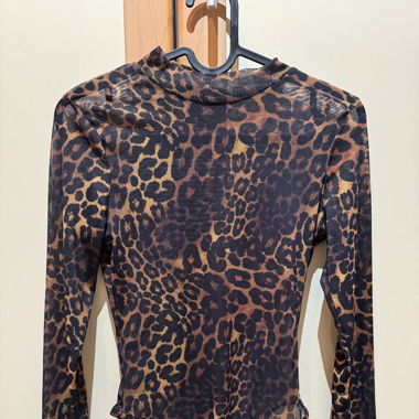 Body leopardato trasparente 