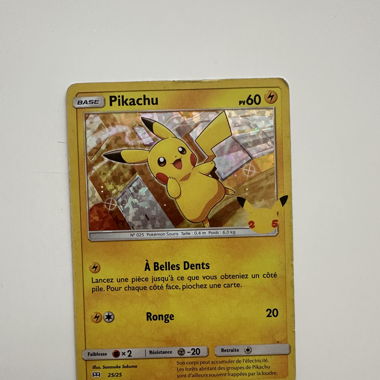 TCG Pokémon Pikachu McDonald’s 25 ans