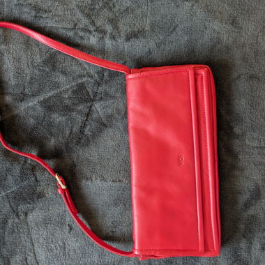 Borsa a tracolla rossa in pelle VOI