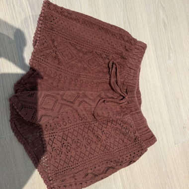 Burgundy Lace Shorts