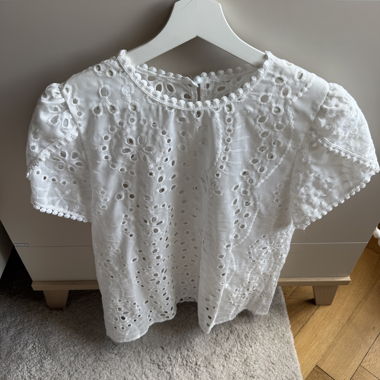 Blusa bianca ricamata