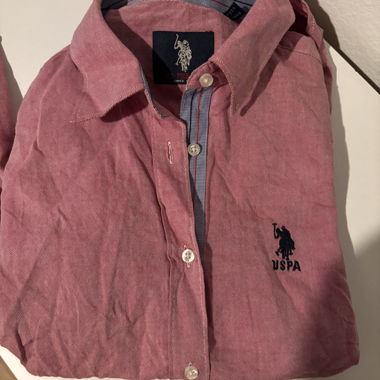 Camicia U.S. Polo Assn. rosa maniche lunghe