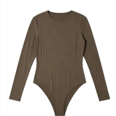 Brown Long-Sleeve Bodysuit