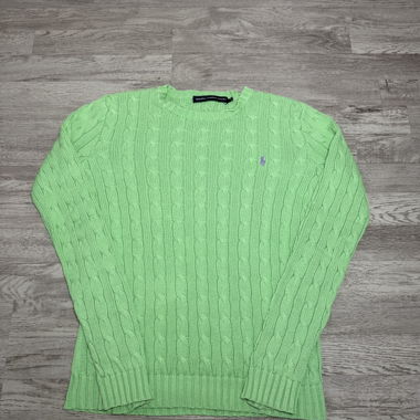 Maglione a trecce verde Polo Ralph Lauren