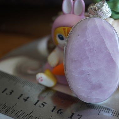 Kunzit Rosa   Anhänger Gefasst  