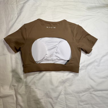 Brown NVGTN Sport Crop Top