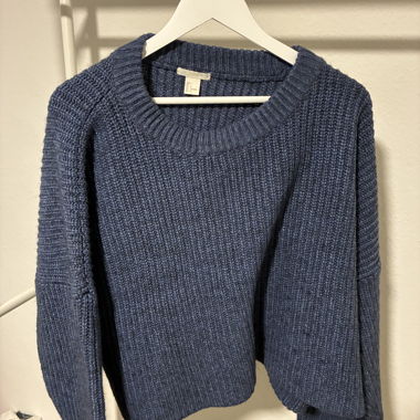 Maglione in maglia blu