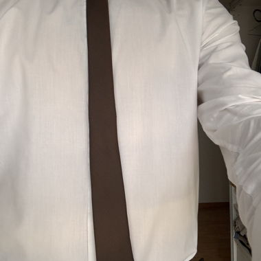Cravate marron slim texturée – très bon état