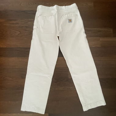 cream white carhartt pants