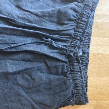 Pantaloni in lino neri