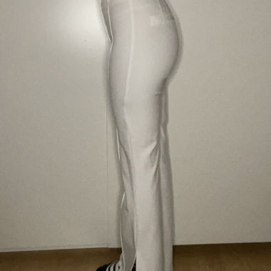White Bershka Fabric Pants, Size 36