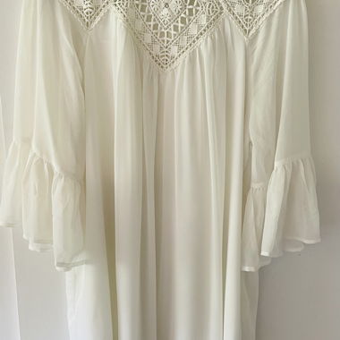 White lace mini dress by Mango