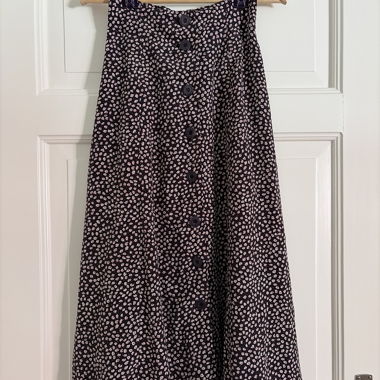 Patterned Midi Skirt