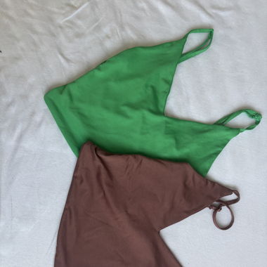 Duo Crop Top mit V-Ausschnitt