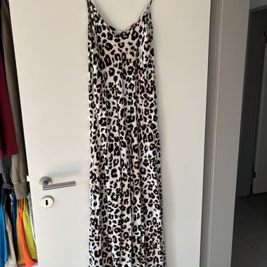 Leopardenmuster Maxikleid