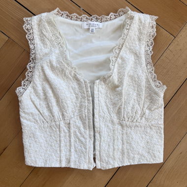 Débardeur en dentelle blanc Kirious