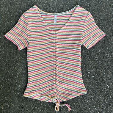 Striped Knit Shirt XS